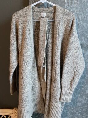 a new day Heathered Cream Open-Front Knit Cardigan